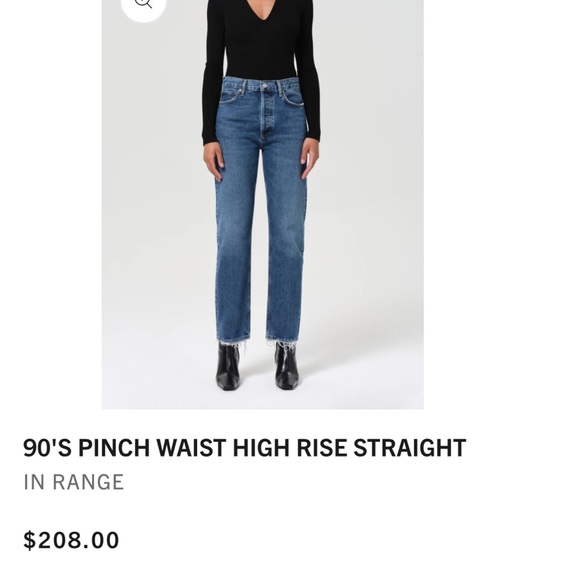 Agolde Denim - AGOLDE High Rise Straight Jeans - Blue Denim